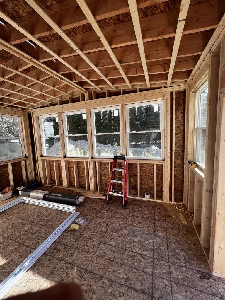 Interior framing — windows installed
