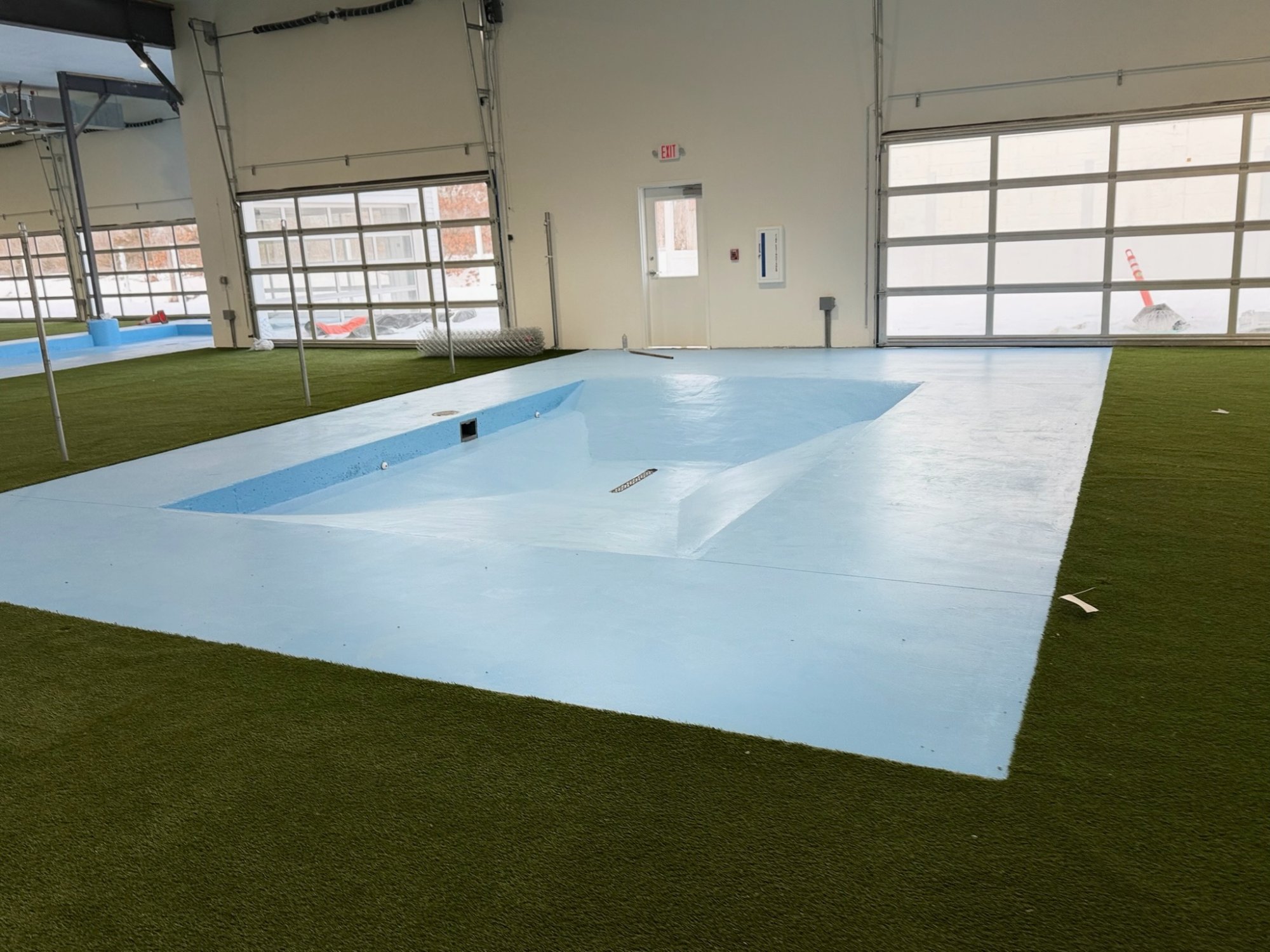 Completed wading pool area