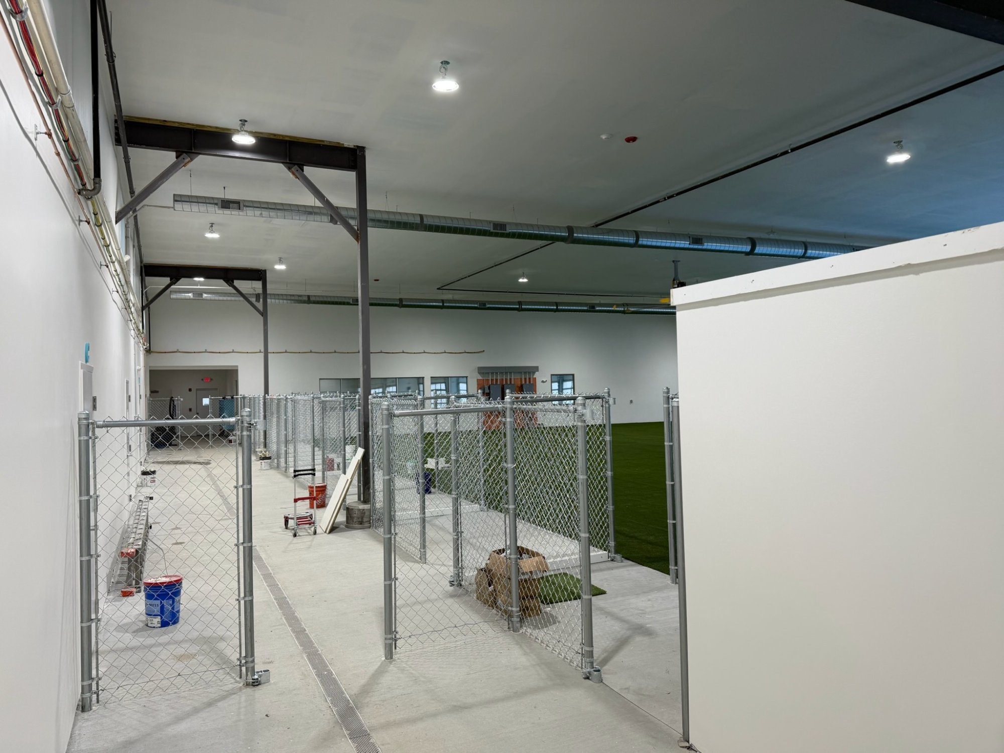 Interior structural steel